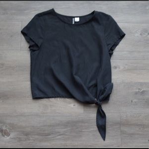 Black Tie Crop Top